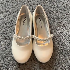 Girls white dress shoes Nina